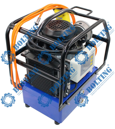 波霆二級流量、國產電磁閥電動數(shù)控全自自液壓扭力扳手泵TPE110-AI成功問世